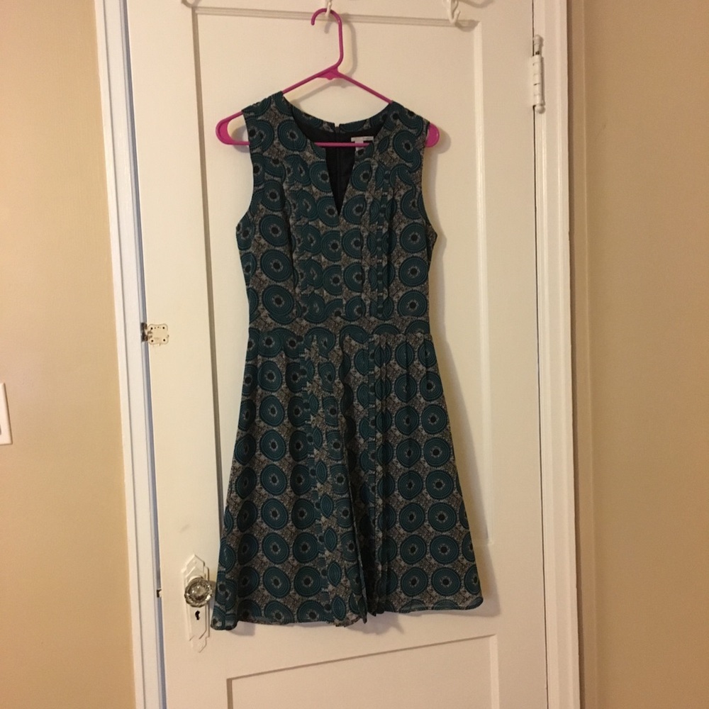 Halogen Pleated Patterned A-Lind Dress